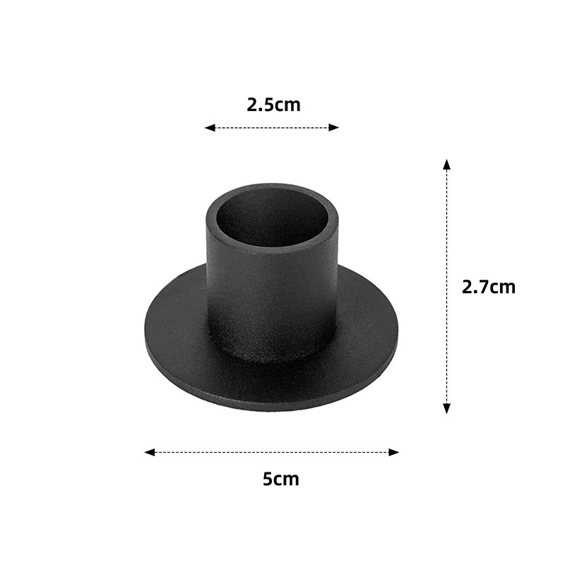 Round iron candlestick