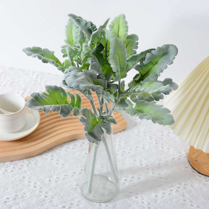 Artificial Dusty Miller Leaf