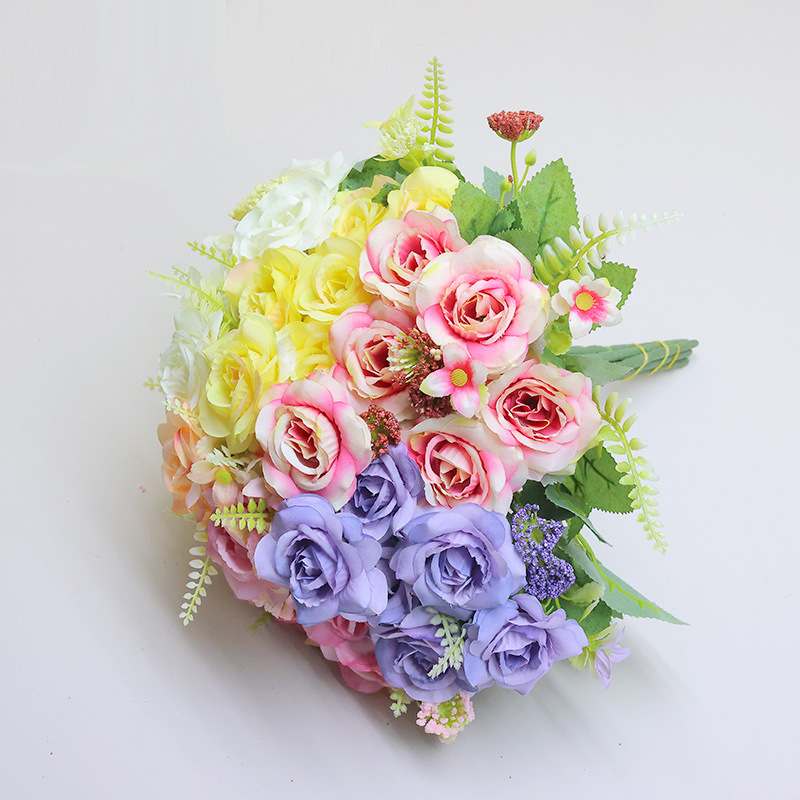 Artificial Multi-Bloom Rose Spray