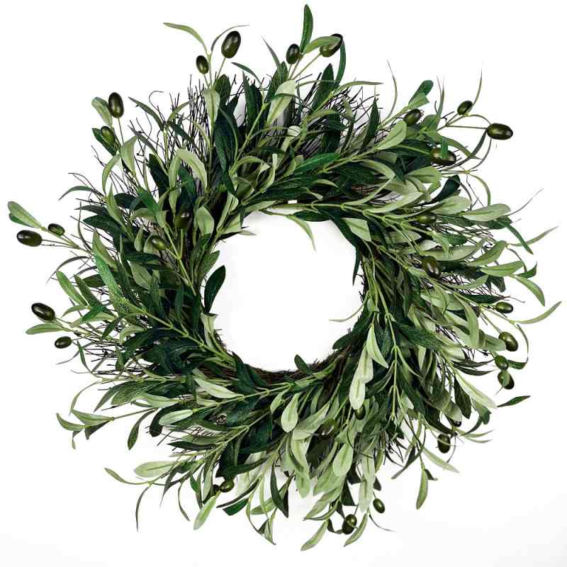 50cm Artificial Olive Leaf Wreath