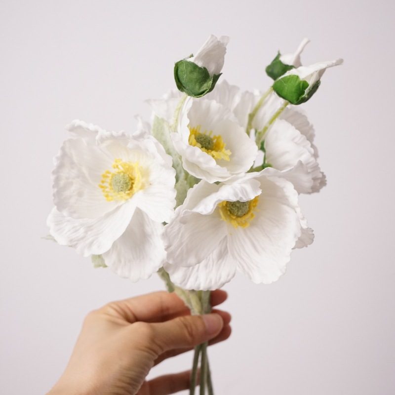 Artificial Poppy Bundle – 3 Stems, 30cm, Multiple Colors