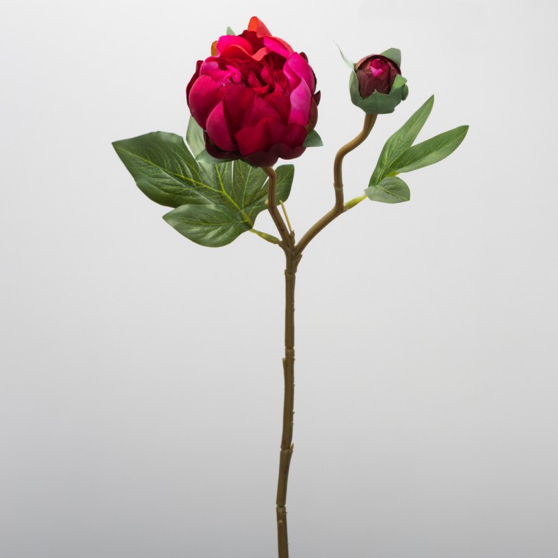 Wholesale Artificial Peony Bud Stem – 2-Bloom, 45cm