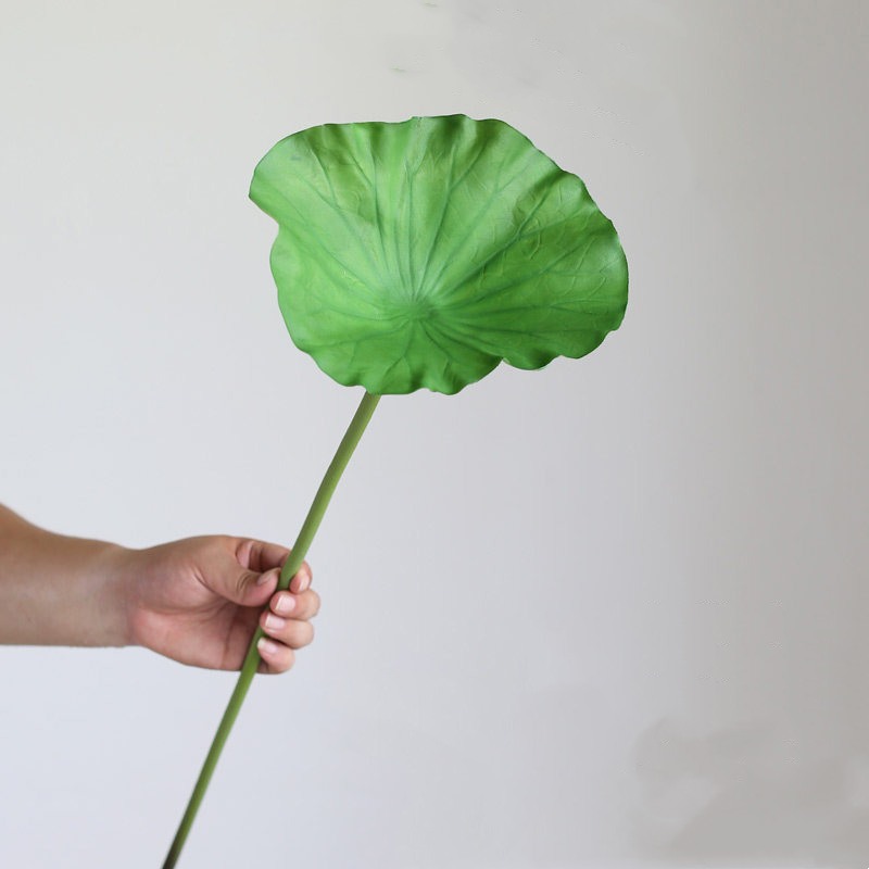 Wholesale Artificial Lotus Leaf Stem – 61cm Washable Soft Leaf