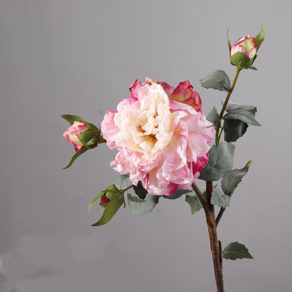 Artificial multi-colored peony branches