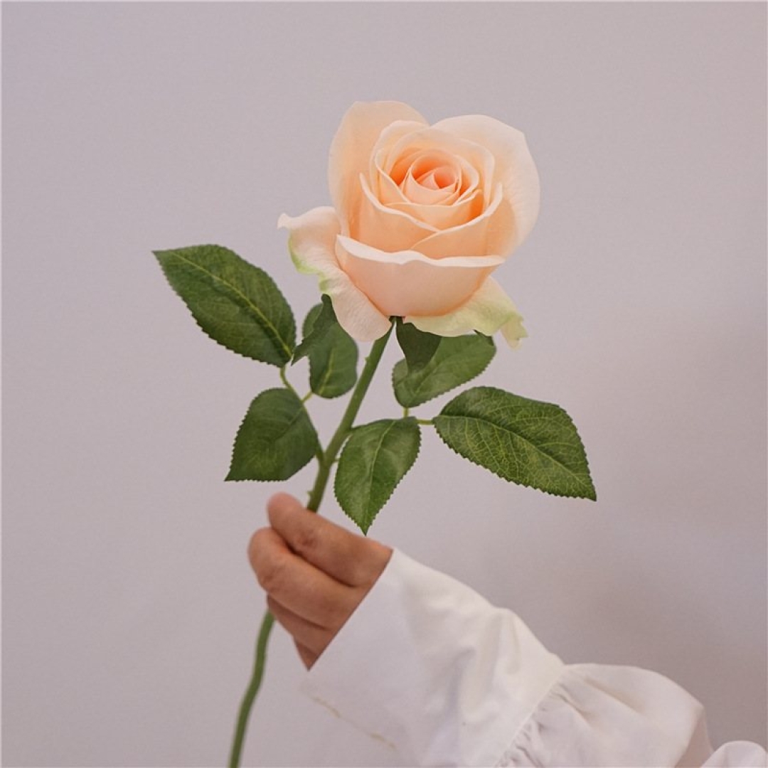 Soft-Touch Artificial Rose Stem – 48cm