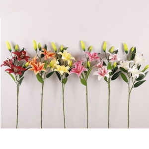 3-flower 3-fruit Artificial lily