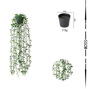9-pronged green Artificial eucalyptus vine