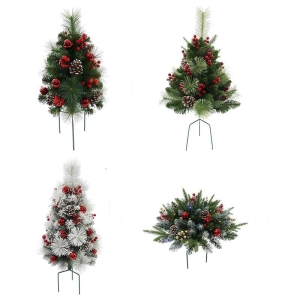 45-60cm PVC Artificial Outdoor Christmas Tree with Ground Stake