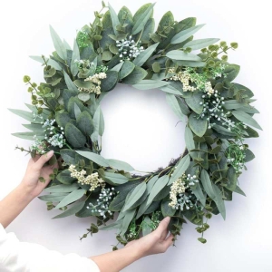 50cm Artificial Eucalyptus Leaf Wreath