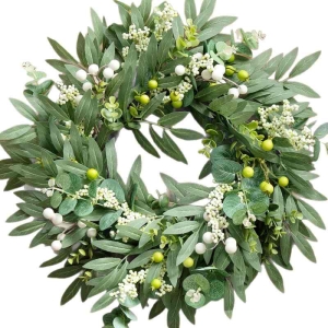50cm Artificial Olive Leaf Wreath