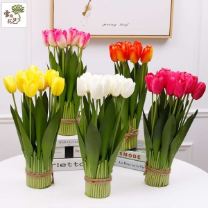 Soft-touch tulips bunch with 12 stems