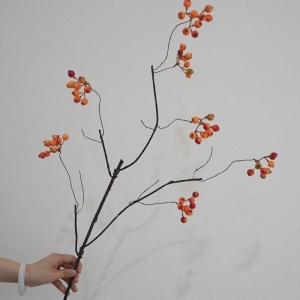 Artificial wild berry ornamental branches