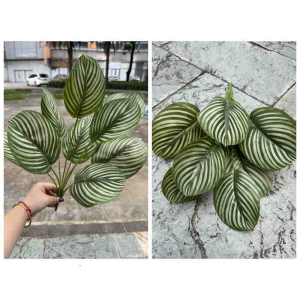 Faux Peacock Plant Foliage Bush