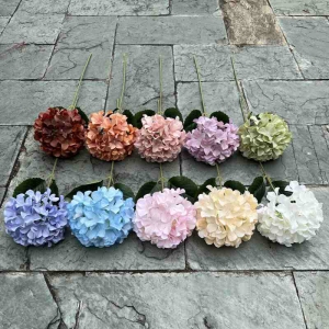Single-Headed Korean-Style Artificial Hydrangea – 60cm
