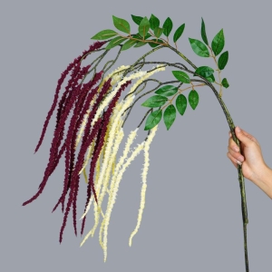 Artificial Hanging Amaranthus Stem 96cm – Realistic Velvet Flocked Flowers