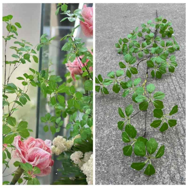 Artificial Four-Leaf Luck Branch