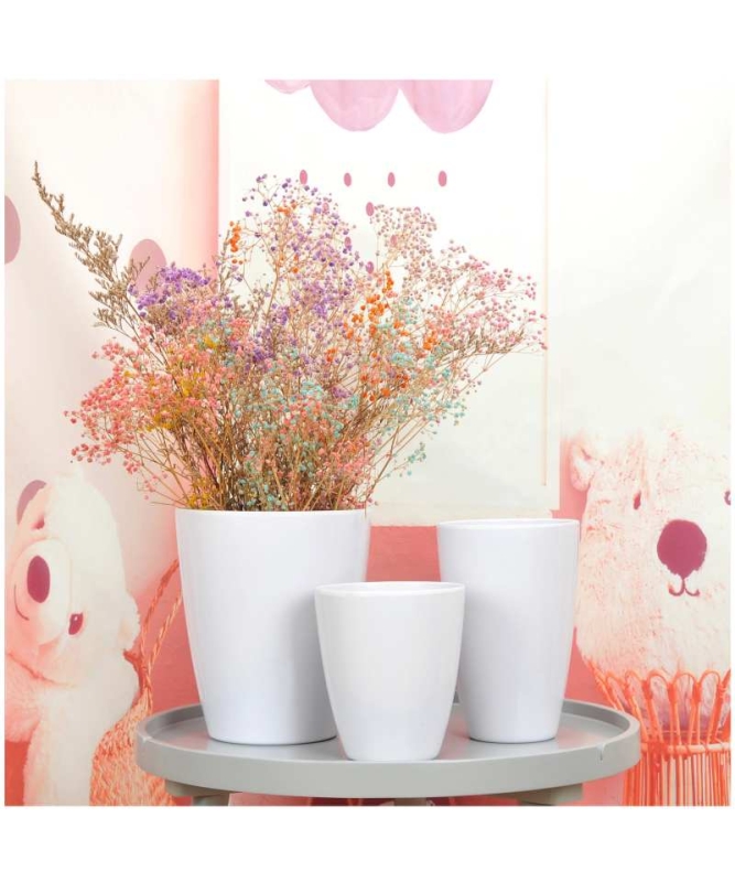 Smooth Imitation Ceramic Plastic Flower Pots