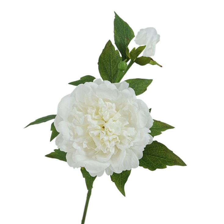 High-quality artificial peony with two blooms