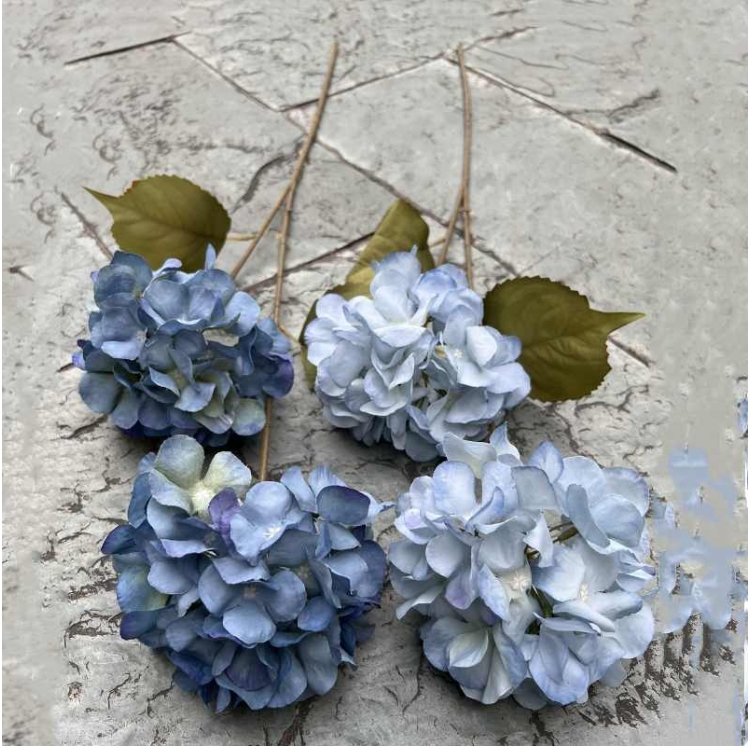 Two-Bloom Artificial Hydrangea Spray – 80cm
