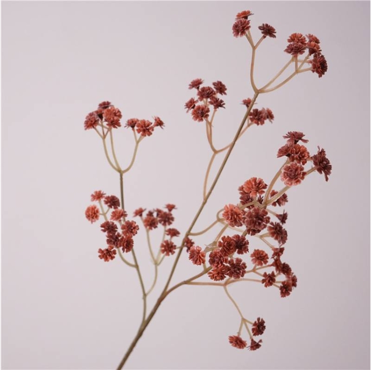 Artificial baby's breath in autumn colors