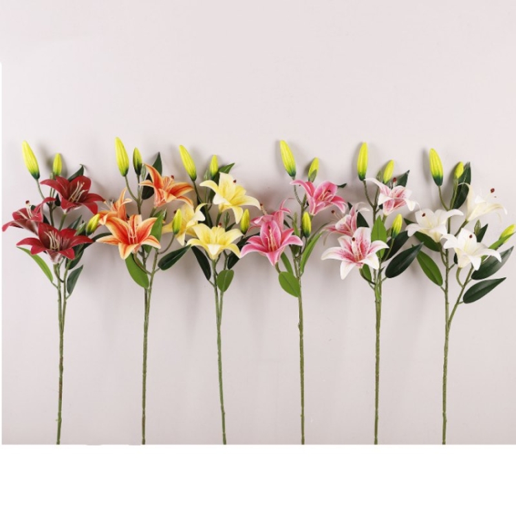 3-flower 3-fruit Artificial lily