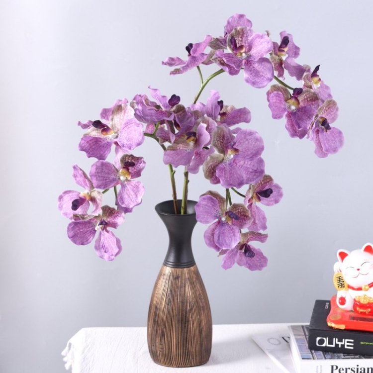 Soft-touch artificial mimics Vanda orchid