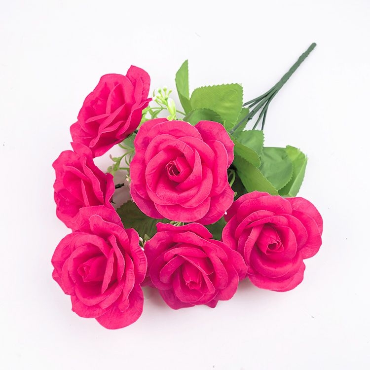 Artificial roses spray with 6 blooms