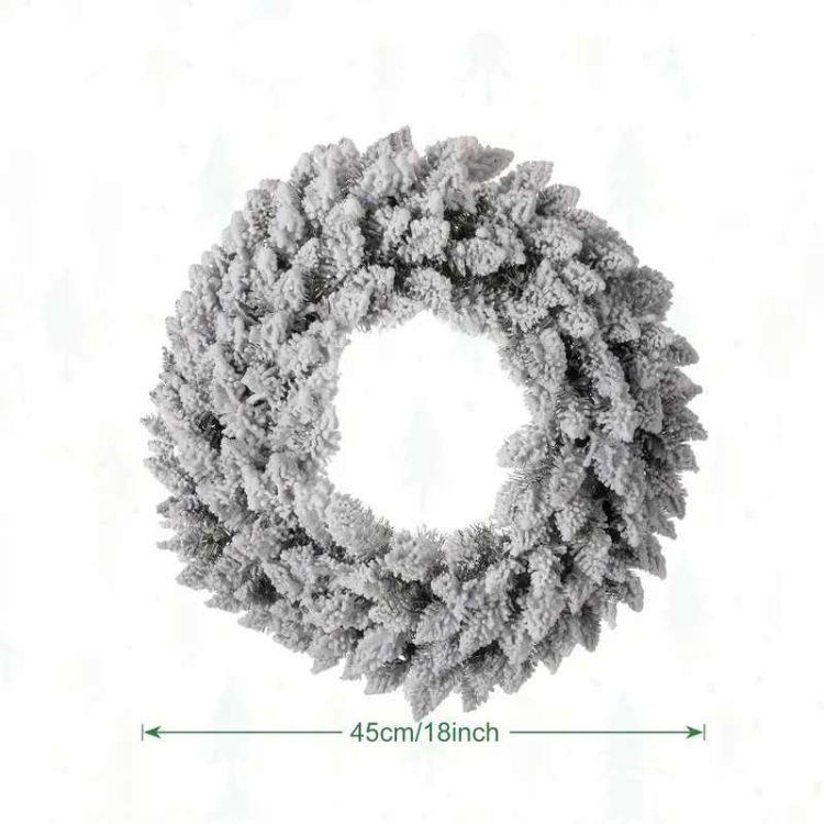 45-50cm flocked wreath