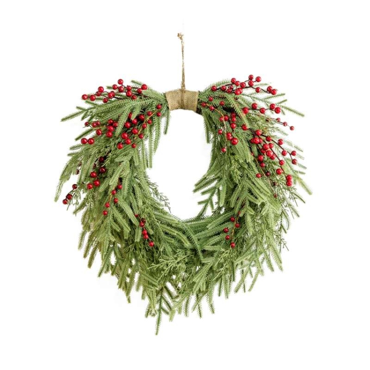 60cm Artificial Pine Branch Christmas Wreath