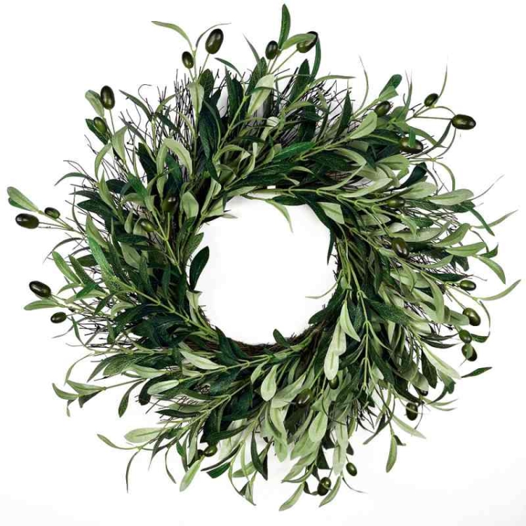 50cm Artificial Olive Leaf Wreath