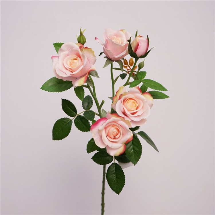 Lifelike artificial rose spray
