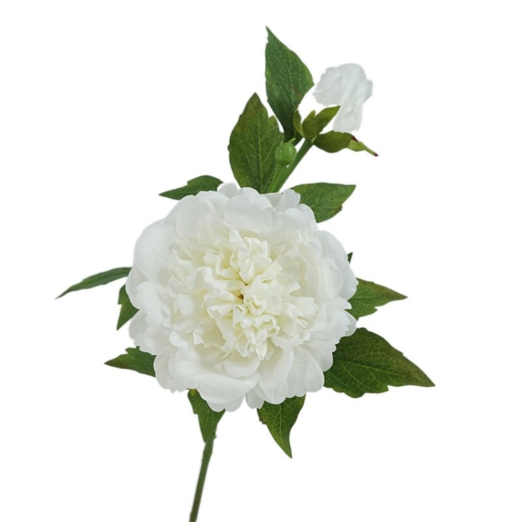 High-quality artificial peony with two blooms