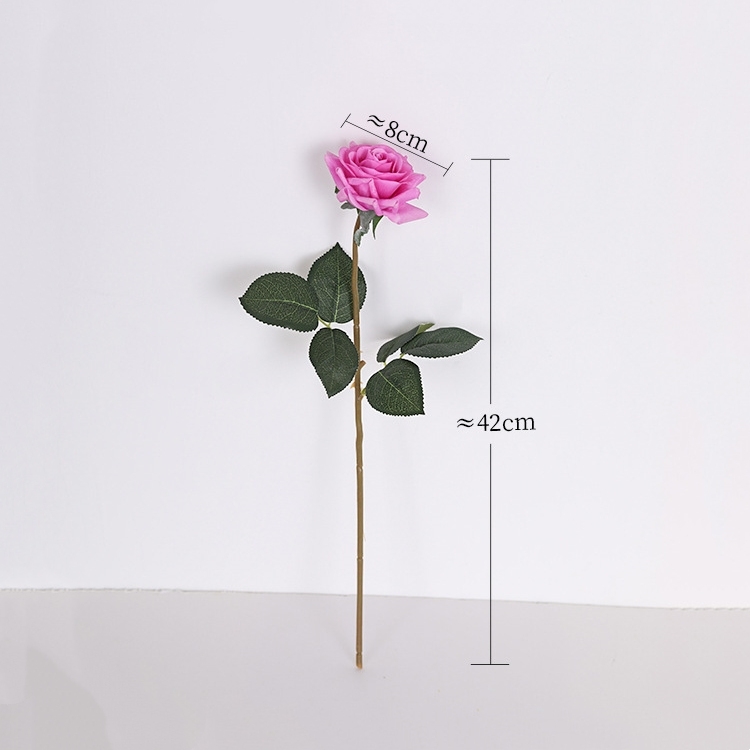 Soft-Touch Artificial Rose Stem – 42cm