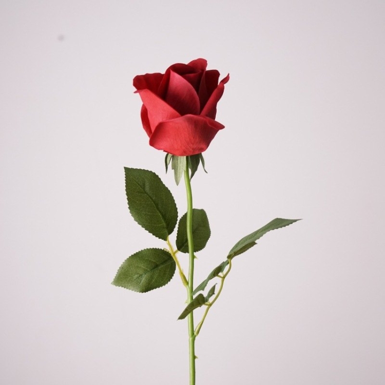 Soft-Touch Artificial Rose Bud Stem – 60cm
