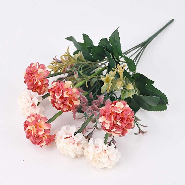 Seven-Bloom Artificial Hydrangea Spray – 34cm