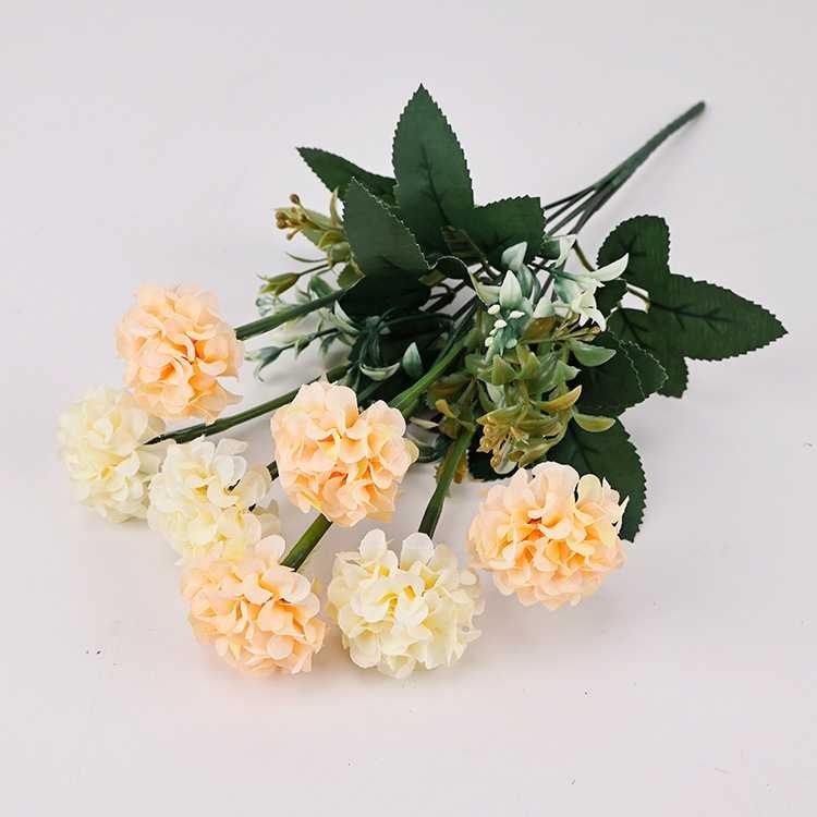Seven-Bloom Artificial Hydrangea Spray – 34cm