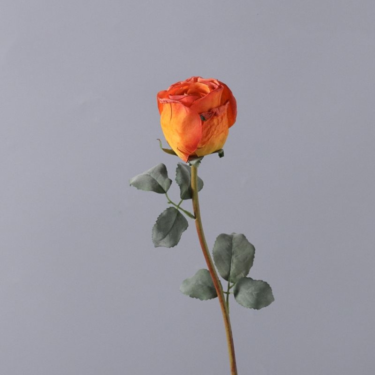 Wholesale Vintage Scorched-Edge Artificial Rose Stem – 57cm