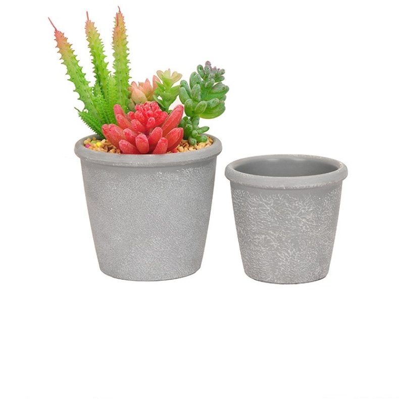 Imitation cement plastic flower pots