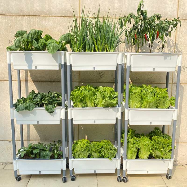 Multi-layer Plastic pots for vegetable planting