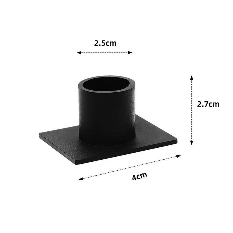 Round iron candlestick