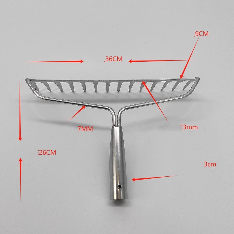 Three-toothed, four-toothed, five-toothed, six-toothed, and seven-toothed rakes