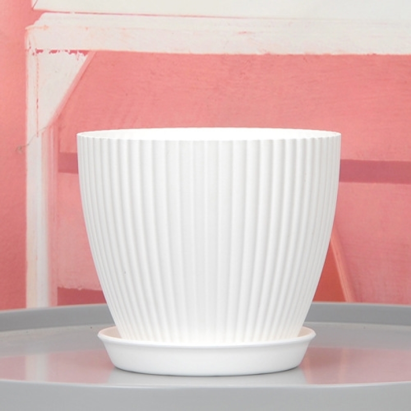 Colorful Plastic striped flower pot