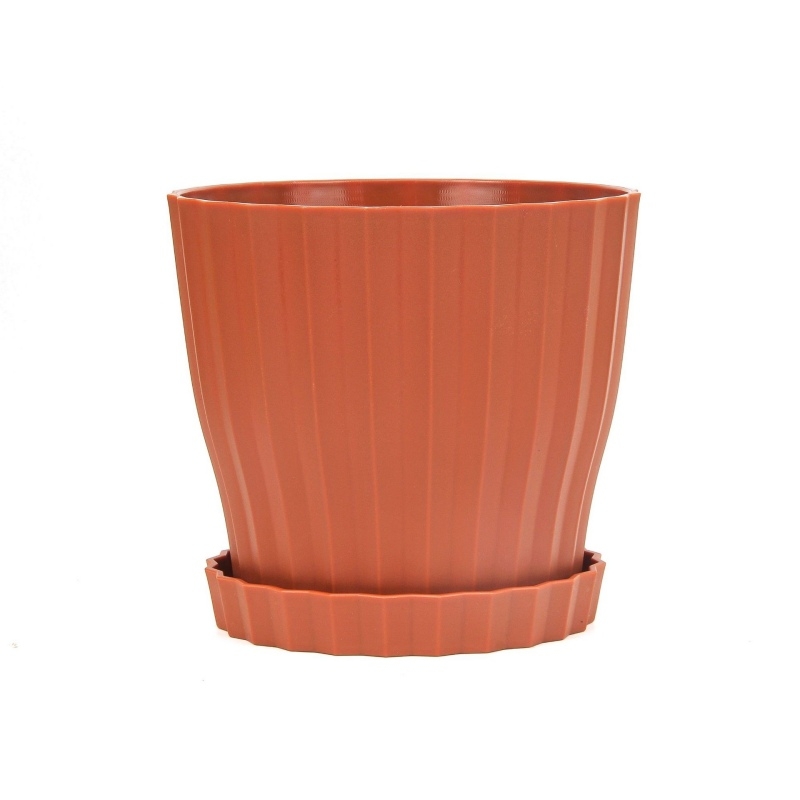 6-inch striped colored flower pot