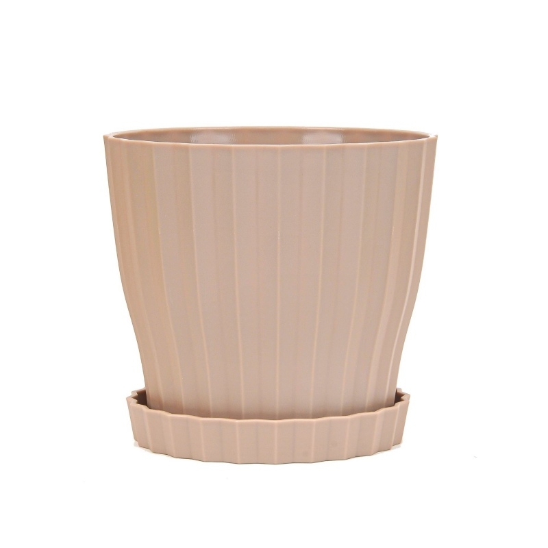 6-inch striped colored flower pot