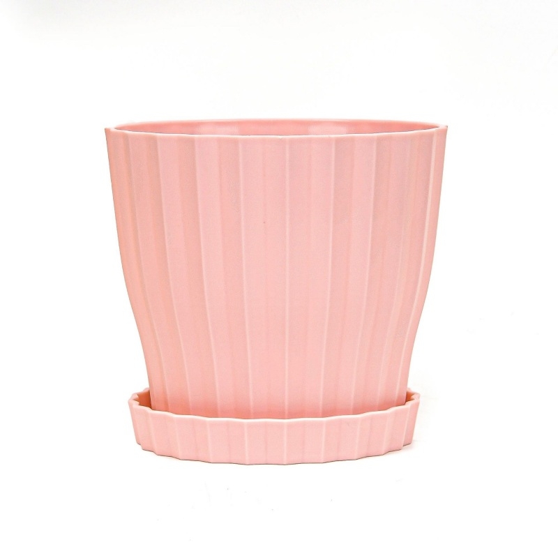 6-inch striped colored flower pot
