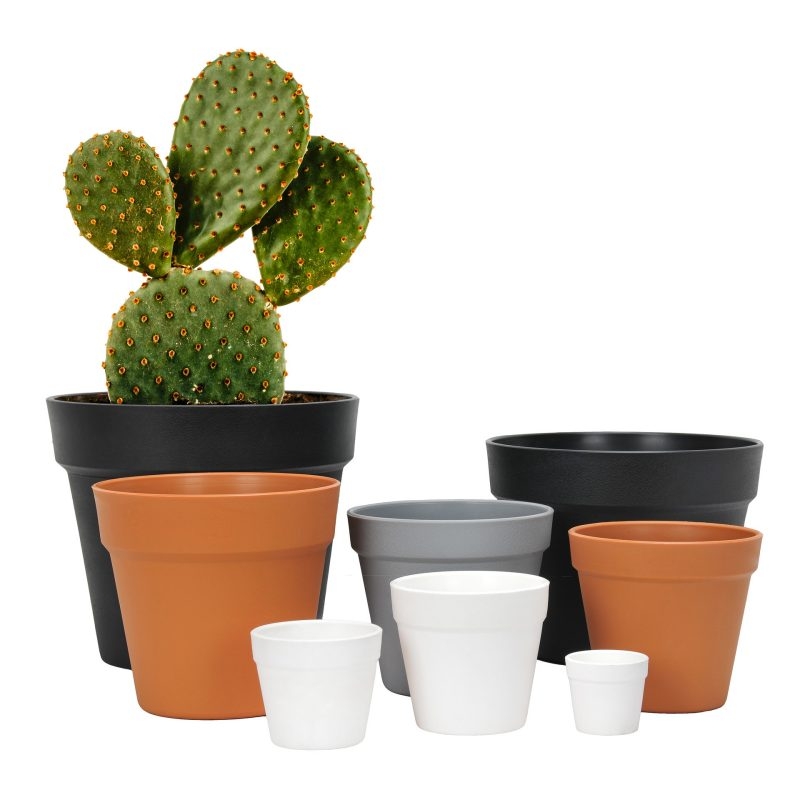 2.8 inches to 11 inches Plastic flower pots