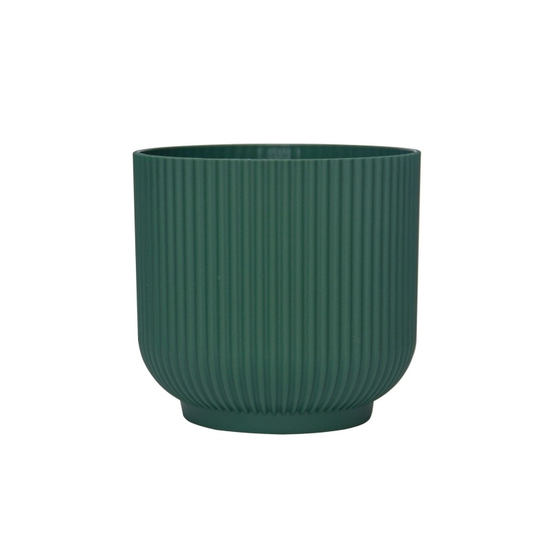 Multi-colored round flower pots without saucers