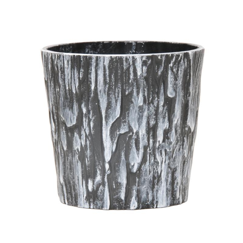 Imitation bark plastic flower pots