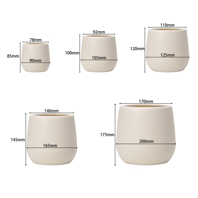 3.5 inch, 4 inch, 5 inch, 6.5 inch and 8 inch plasitc flower pots