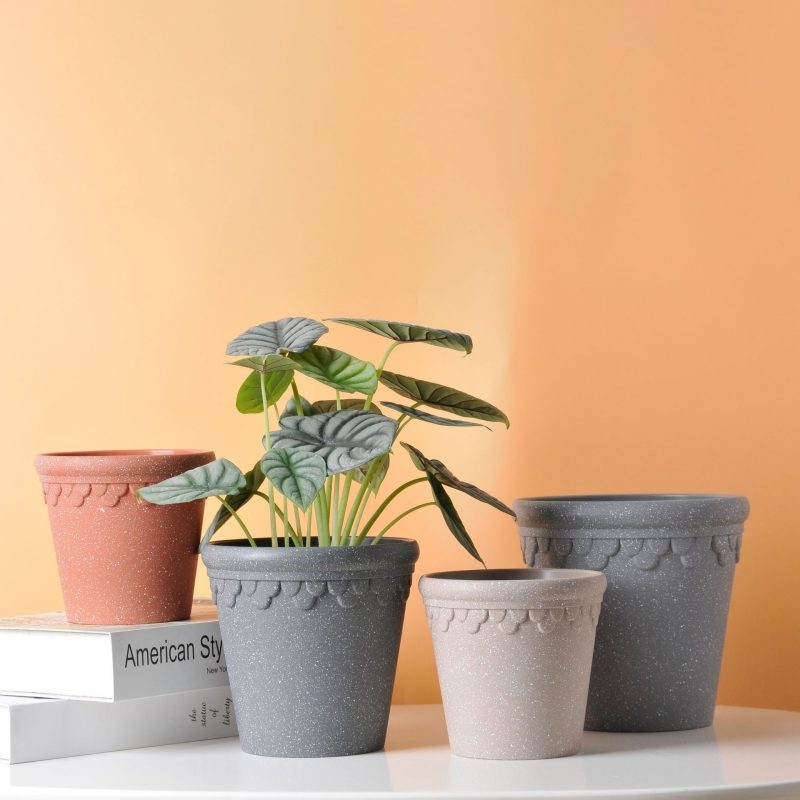 Plastic Imitation ceramic flower pots